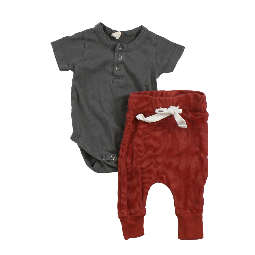 Nui Boys Green | Rust Apparel Sets size: 0-3 Months